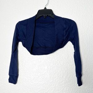NWOT Amazon Girl Blue Crop Cardigan